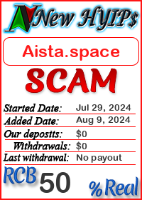 Aista.space status: is it scam or paying