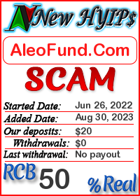 AleoFund.Com status: is it scam or paying