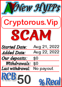 Cryptorous.Vip status: is it scam or paying