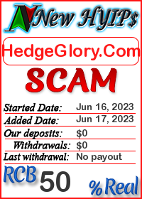 HedgeGlory.Com status: is it scam or paying