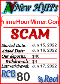 PrimeHourMiner.Com status: is it scam or paying