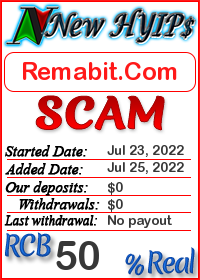 Remabit.Com status: is it scam or paying