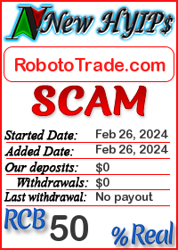 RobotoTrade.com status: is it scam or paying