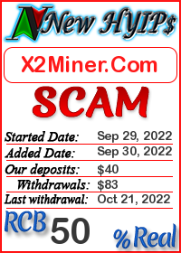 X2Miner.Com status: is it scam or paying