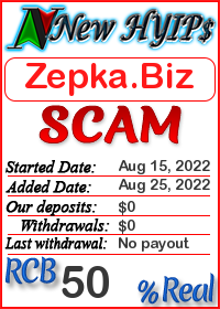 Zepka.Biz status: is it scam or paying